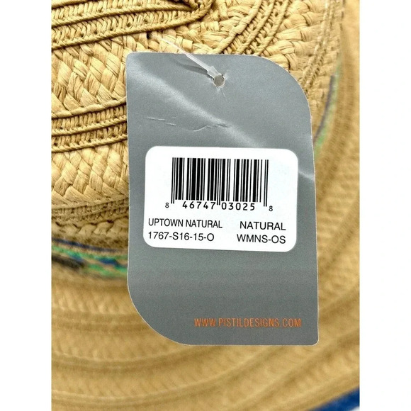 New Pistil Wide Brim Floppy Summer Straw Sun Hat Beach Women's Unisex OS NWT - Picture 8 of 13